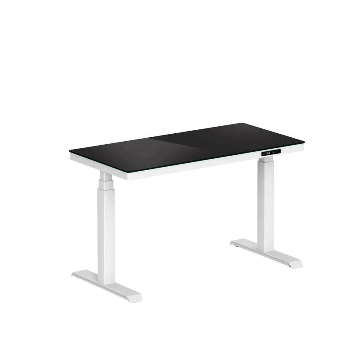 Black Glass Top Sit-to-Stand Desk