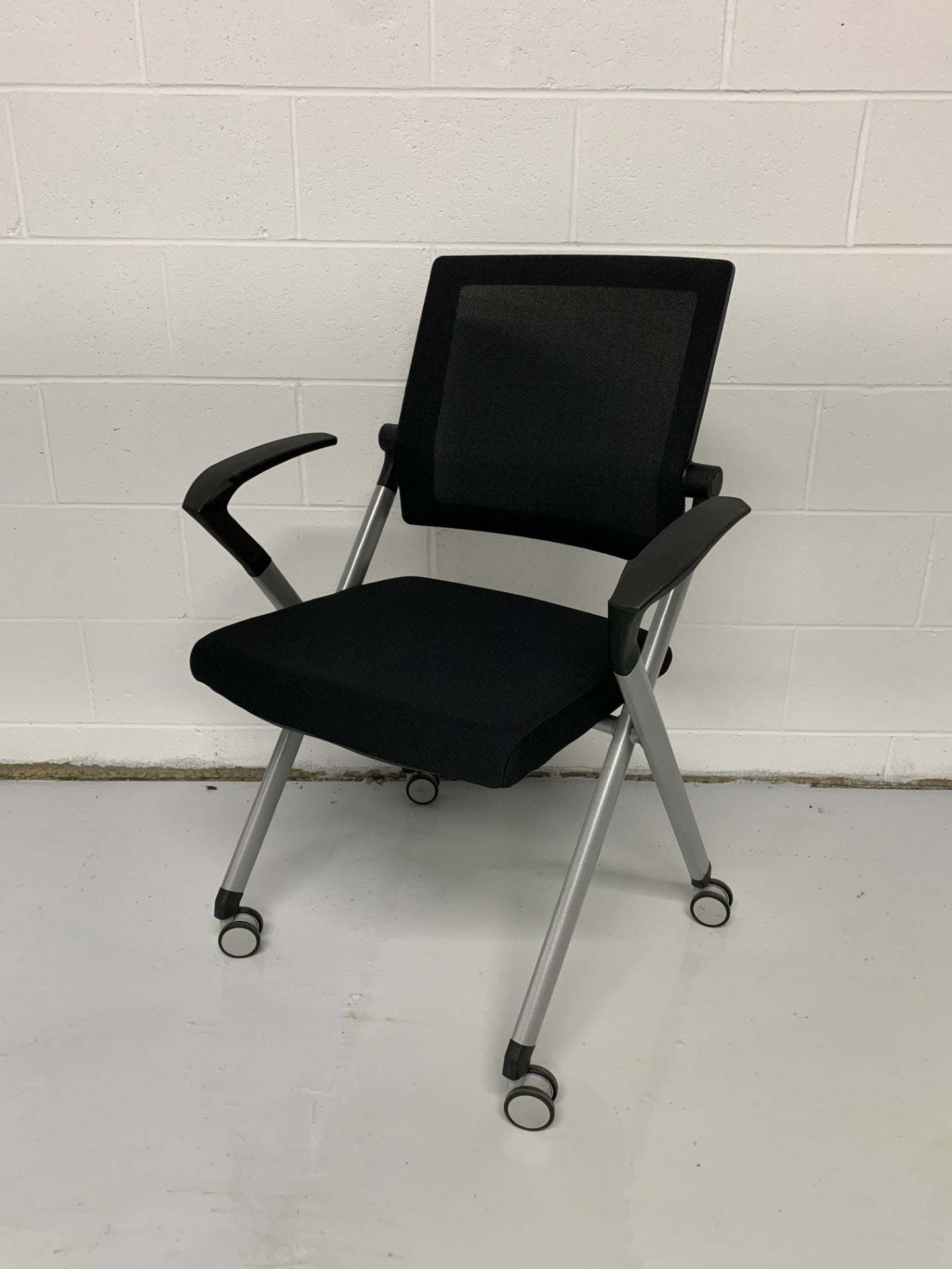 New Office Essentials Nesting Side Chair w/ Casters