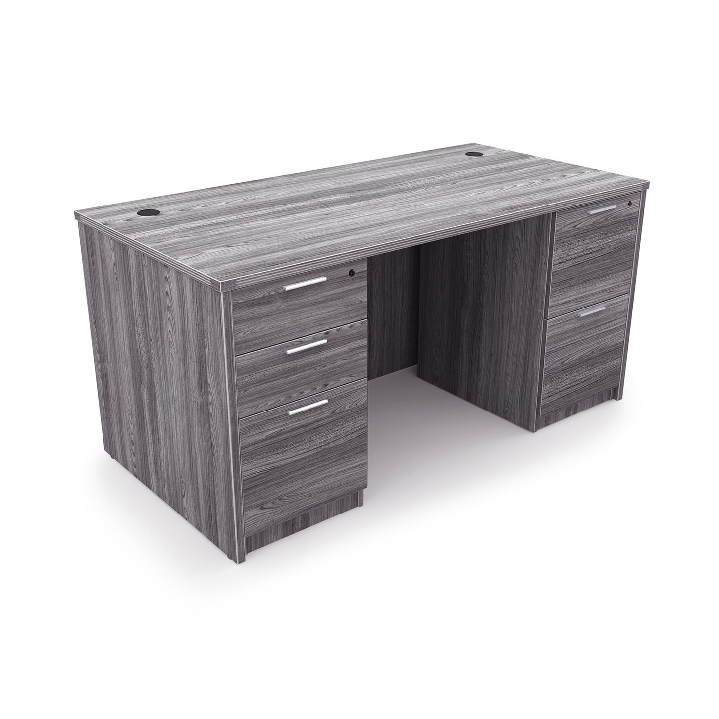 New Office Essentials 66"x30" Straight Desk - Samoa Gray