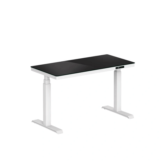 Black Glass Top Sit-to-Stand Desk
