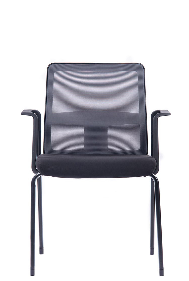 New Office Essentials Mesh Back Side Chair w/ Arms - Black
