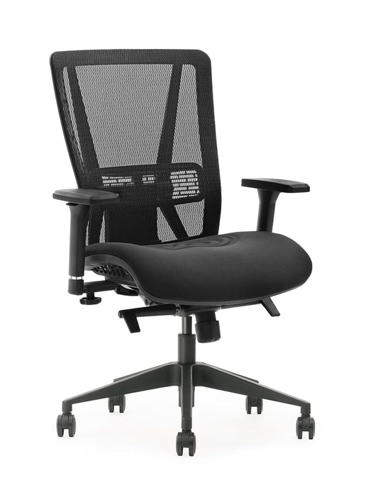 High Back Mesh Managers Chair w/ Arms - Black