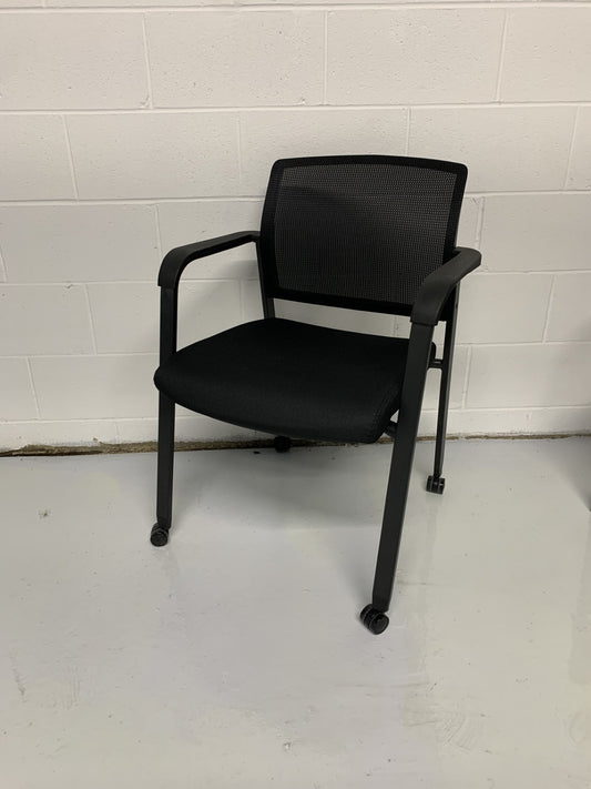 New Office Essentials Mesh Back Side Chair w/ Casters
