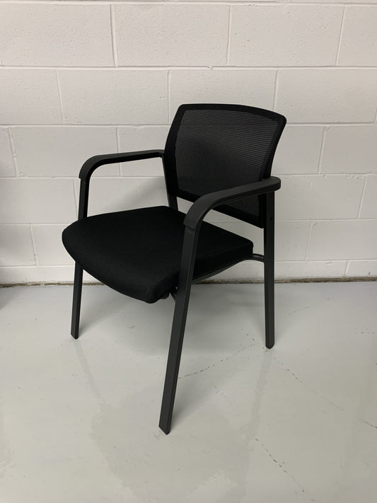 New Office Essentials Mesh Back Side Chair Black