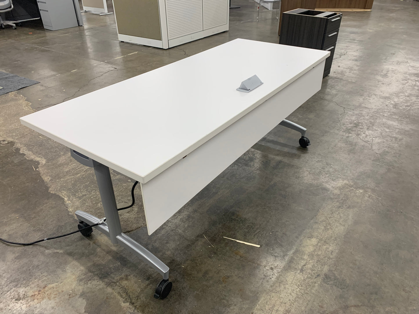 Pre Owned 30X72 Electrified Folding Training Tables with Modesty Panel