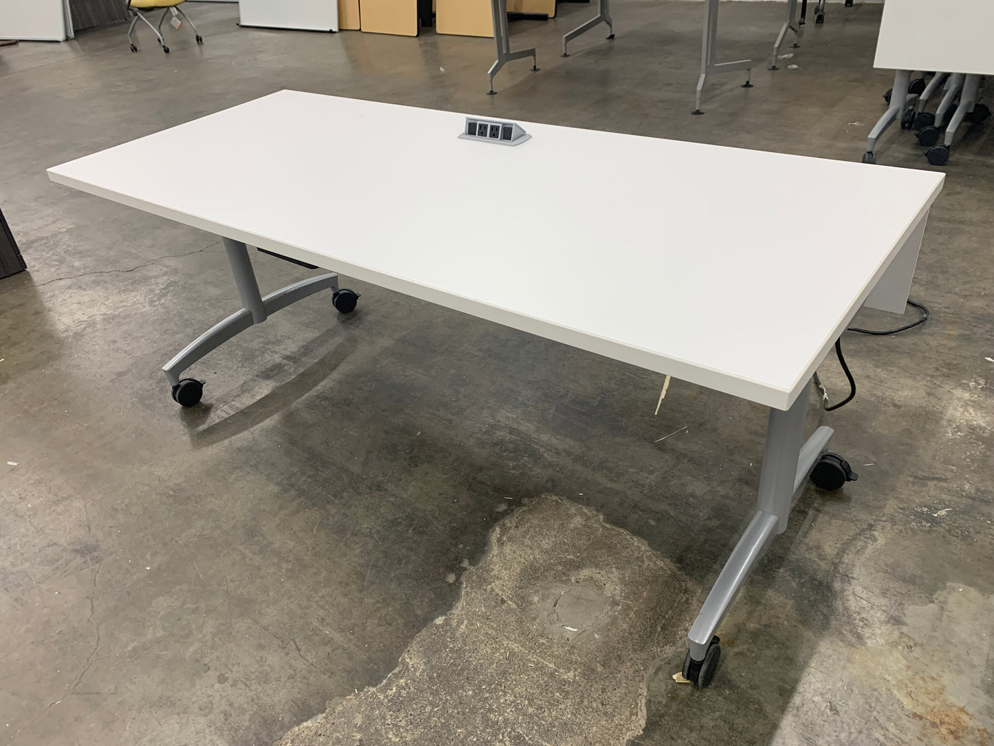 Pre Owned 30X72 Electrified Folding Training Tables with Modesty Panel