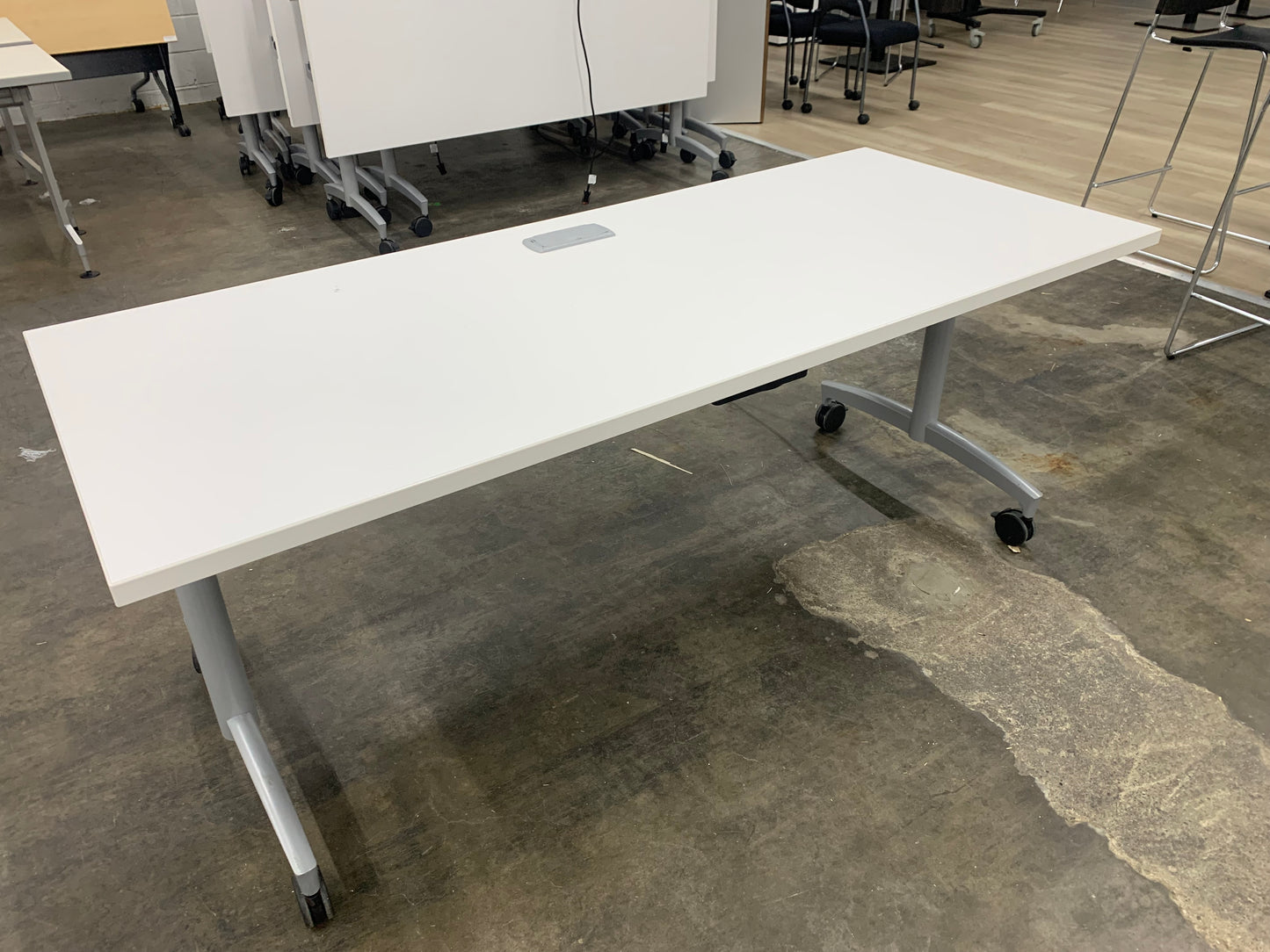 Pre Owned 30X72 Electrified Folding Training Tables with Modesty Panel