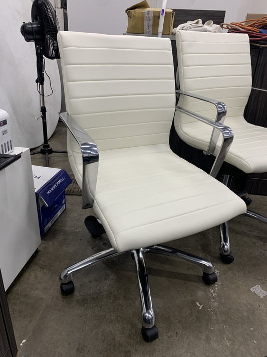 New Mid Back Conference Chairs White